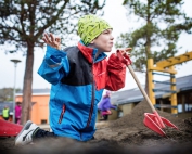 Elev som blir portrettert